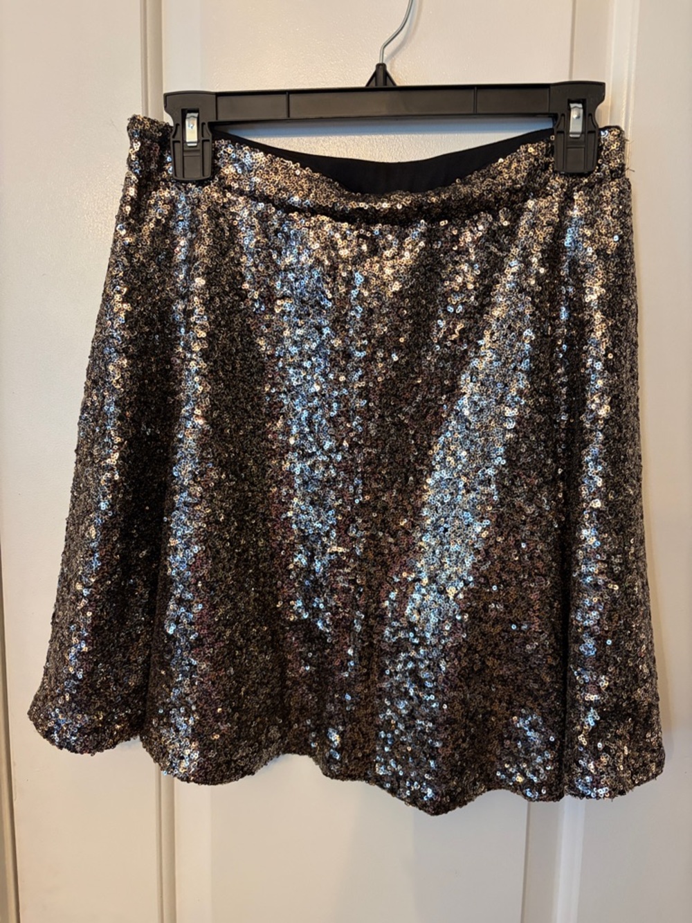 Xhilaration Black & Gold Sequin Circle Skirt